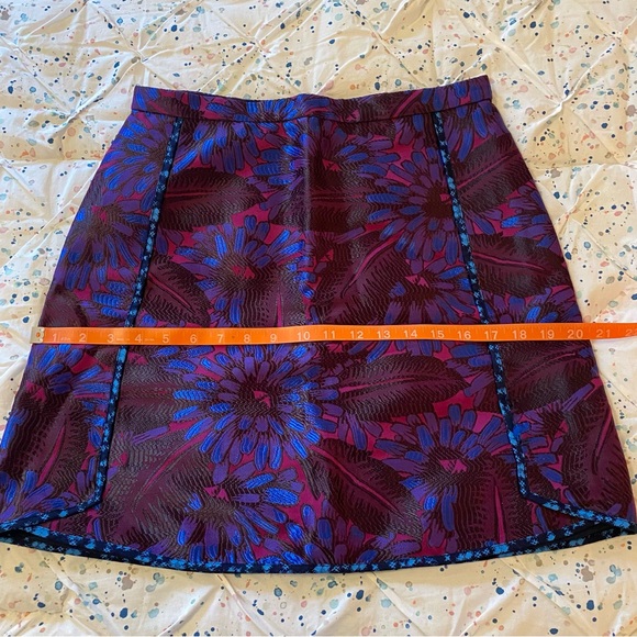 J.Crew Purple Midnight Floral Jacquard Mini Skirt size 4 - Picture 6 of 11